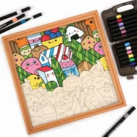 Food Friends - Wooden Coloring Puzzle