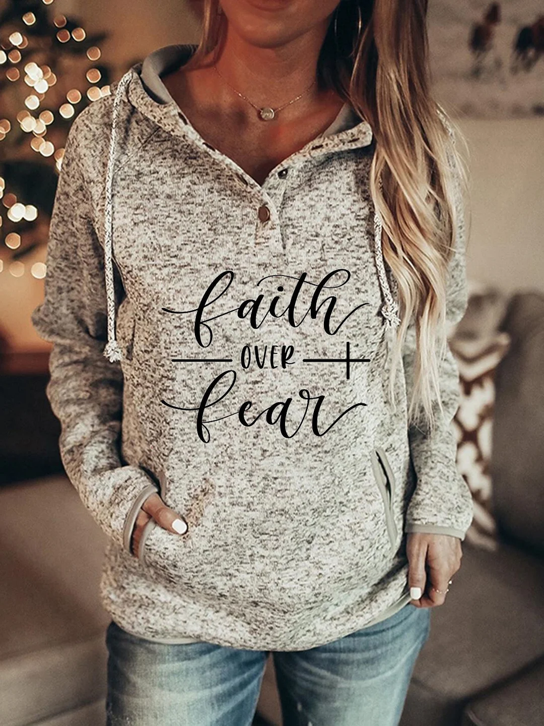 Women Sweater Christmas Hoodie Print Sweatshirt