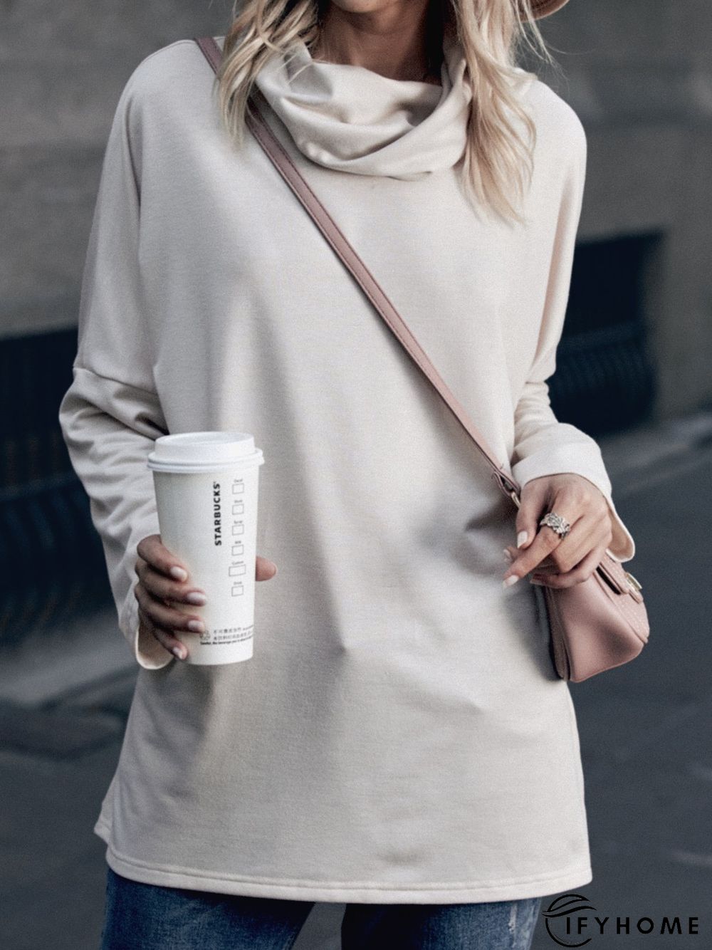 Shift Long Sleeve Solid Cotton-Blend Shirts & Tops | IFYHOME