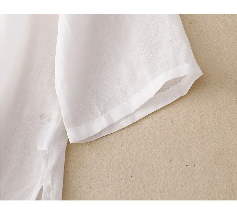 Retro Simple Solid Color V -neck Shirt