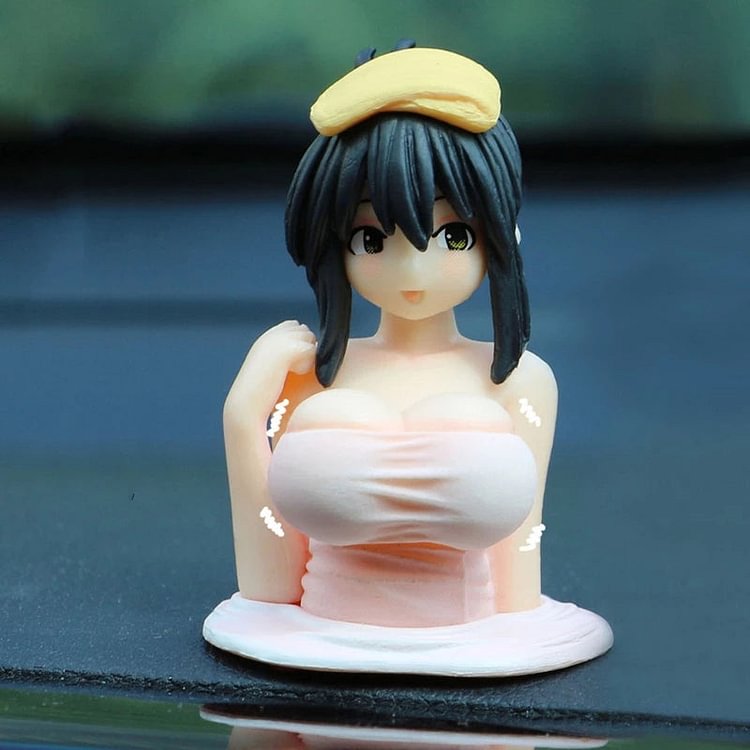 Funny Anime Chest Shaking Car Ornament