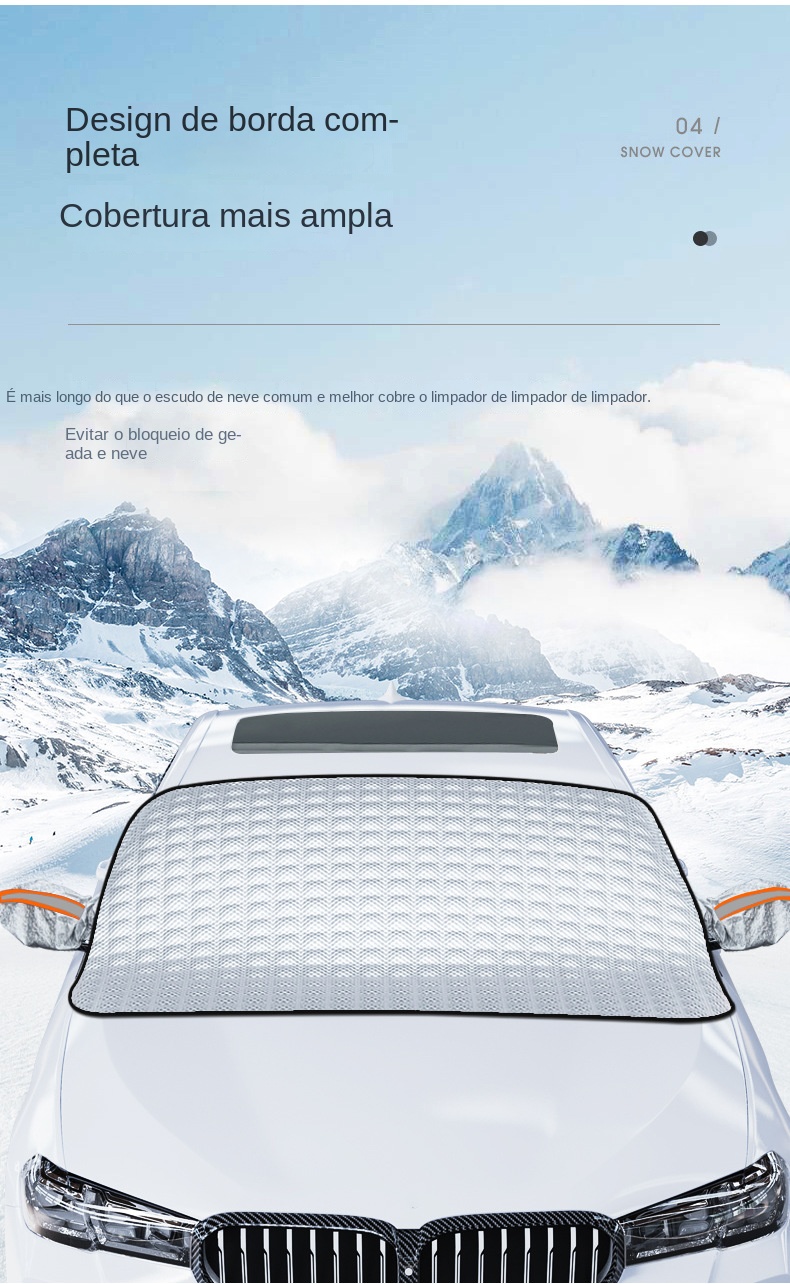 Tegooe Magnetic Car Windshield Cover for Snow Sun Protection 225x110cm - All-Weather Waterproof Protector