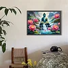 Buddha Statue 5d DIY Diamond Art Malerei Kits für Zuhause Wanddekoration 19,69 x 13,78 Zoll