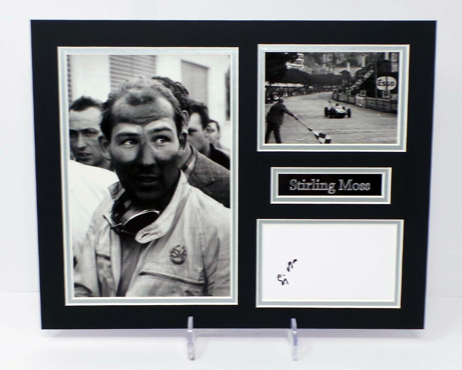 Stirling MOSS Racing Driver Monaco Signed Mounted Photo Poster painting & Display AFTAL RD COA