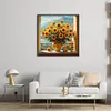Sunflower Vase-11CT Stamped Cross Stitch 40*40cm/15.75*15.75in tapestrymarket