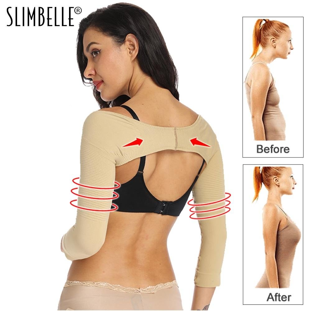 Women Arm Shaper Back Shoulder Corrector Humpback Posture Corrector Arm Control Shapewear Arm Compression Slimming Underwear Top