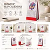 2027 New DIY Diamond Painting Flower Desk Calendar Set 12-Month Flip Calendar Design Monthly Planner Office Desktop Decor