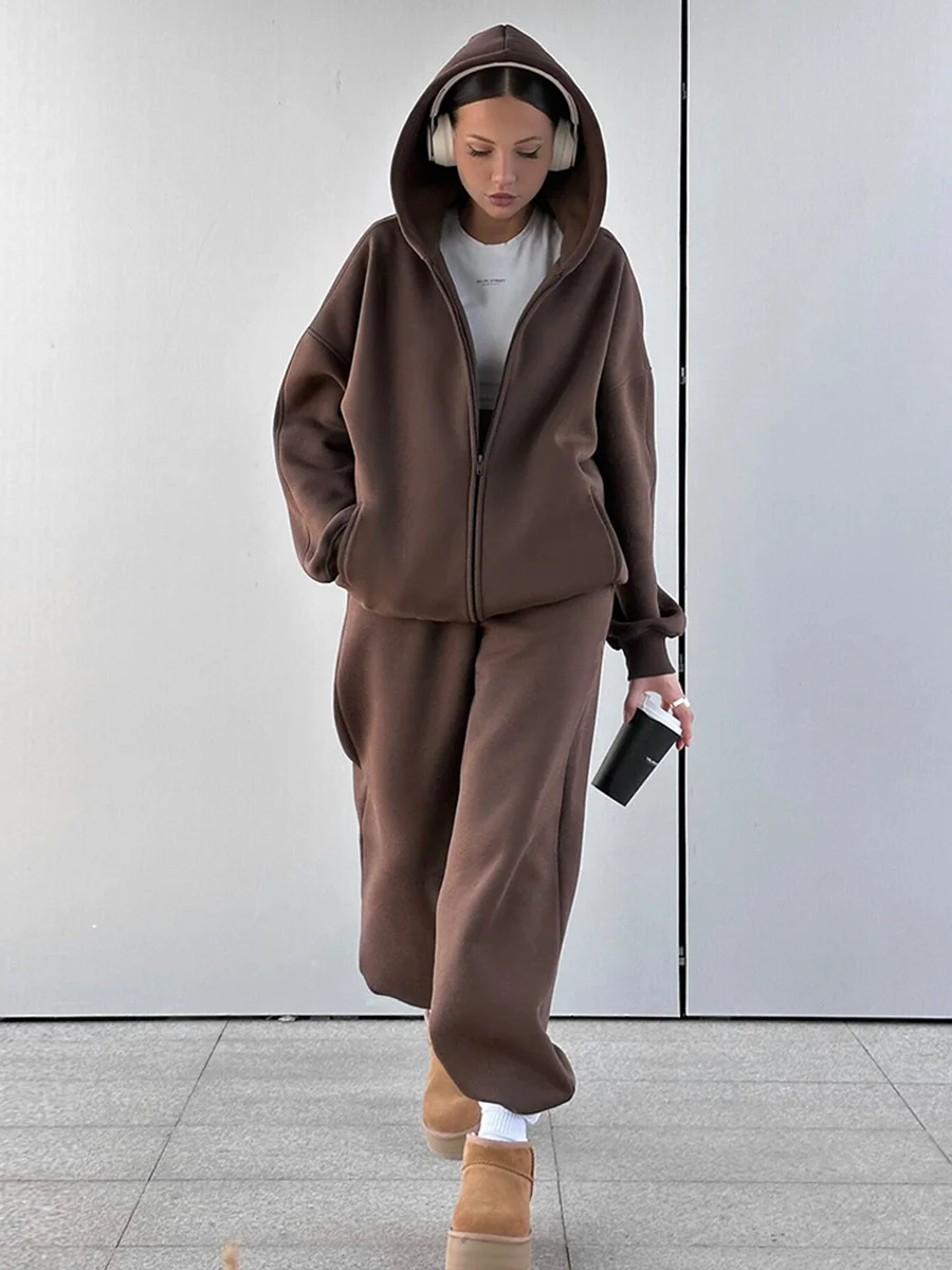 Churchf Churchf Cardigan Suit Women's 2024 New Sports Casual Cardigan Hoodie Suit