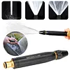 2pcs High Pressure Water Gun Nozzle with Ergonomic Grip Watering Hose Nozzle Sprinkler with Hose Clamps for Washing Home Cleaning Auto Accessories
