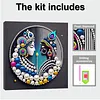 Kits DIY de peinture de perles en couple indien avec cadre pour adultes d&eacute;butants d&eacute;coration murale aux perles, arts plastiques 30x30cm