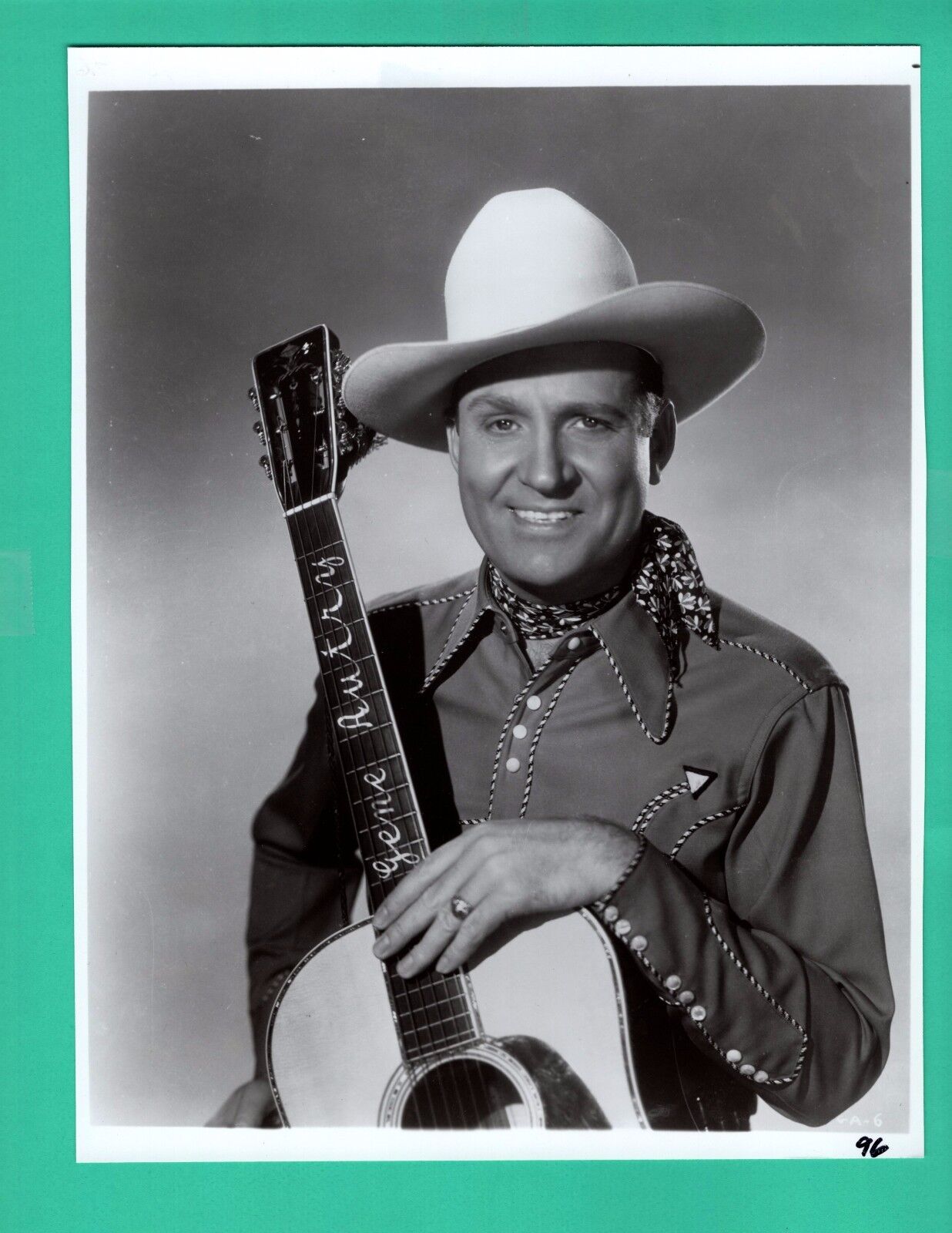 GENE AUTRY Cowboy Movie Star Singer Vintage Photo Poster painting 8x10