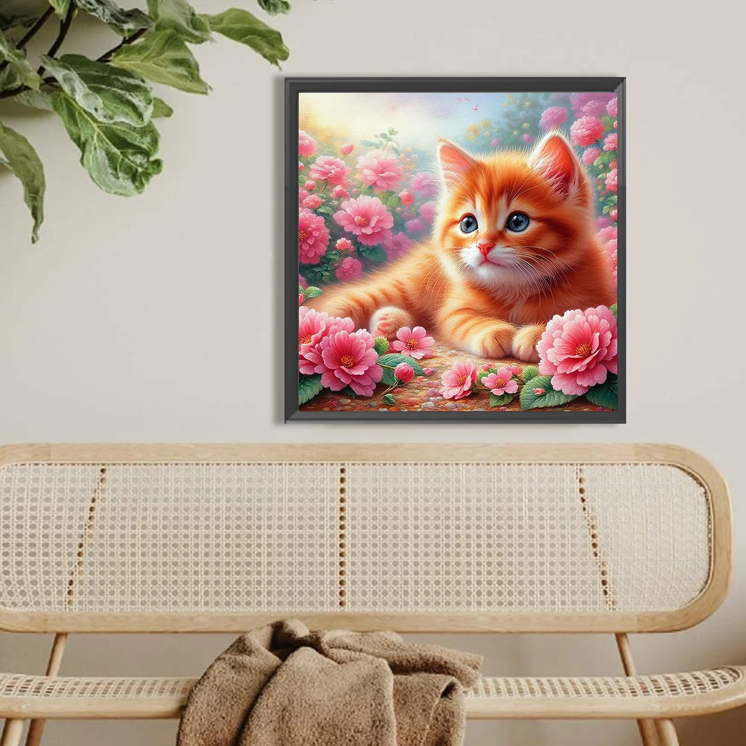 Diamond Painting - Full Round Drill - Cat(Canvas|Canvas|40*40cm)