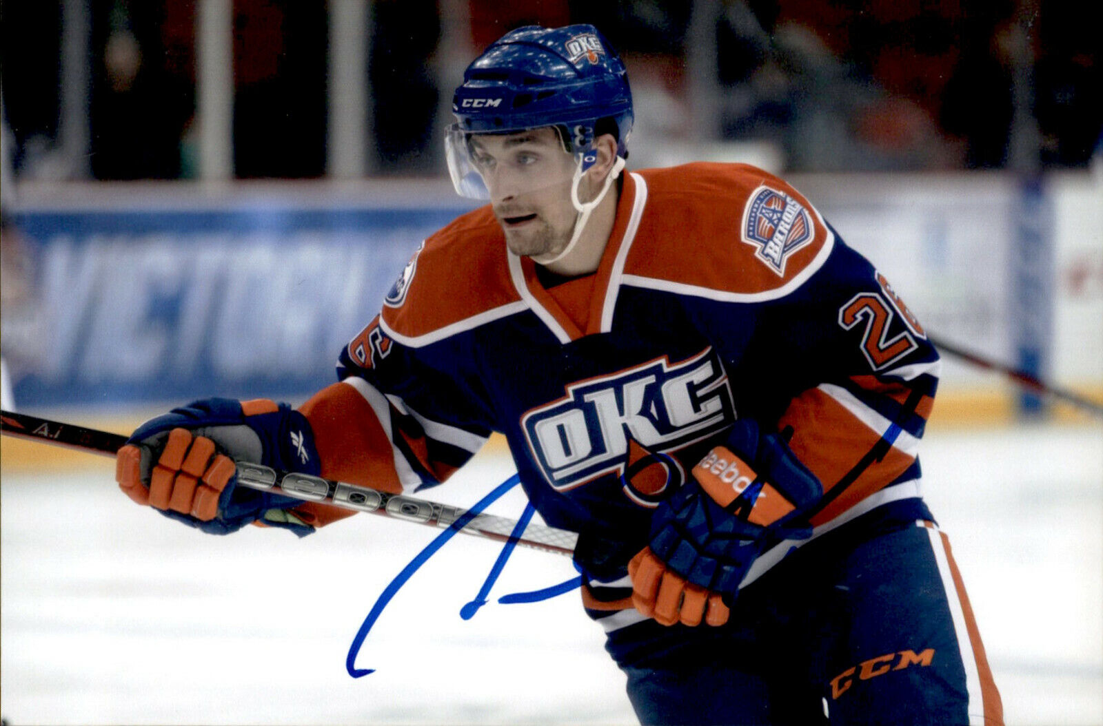 Mark Arcobello SIGNED 4x6 Photo Poster painting EDMONTON OILERS #2