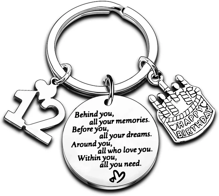 Birthday Keychain Behind You All Your Memories Celebrate Gifts