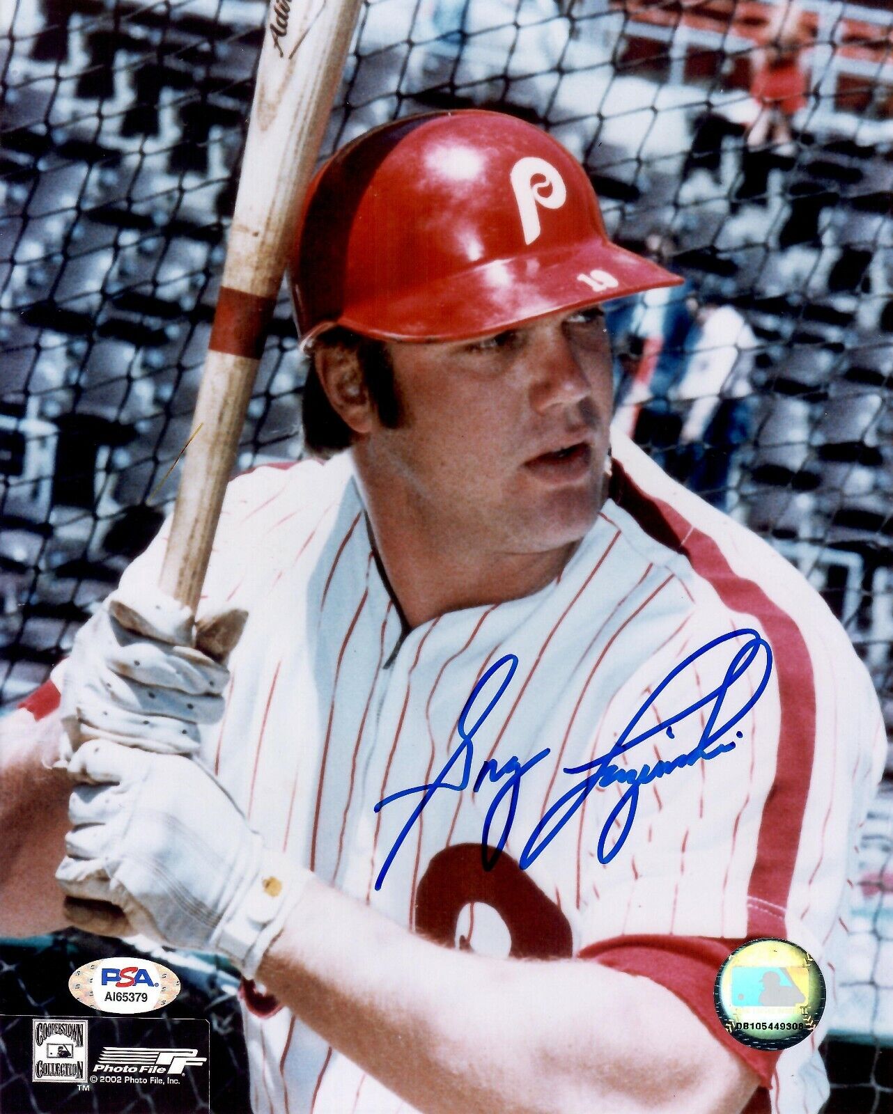 Greg Luzinski autographed signed 8x10 Photo Poster painting MLB Philadelphia Phillies PSA COA