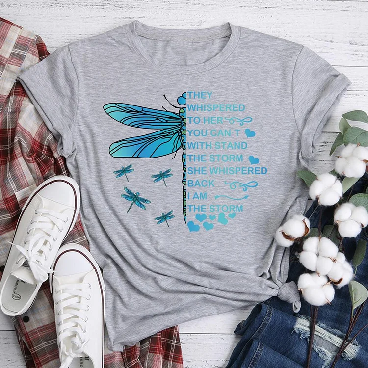 Dragonfly Slogan  T-Shirt Tee-06337-Annaletters