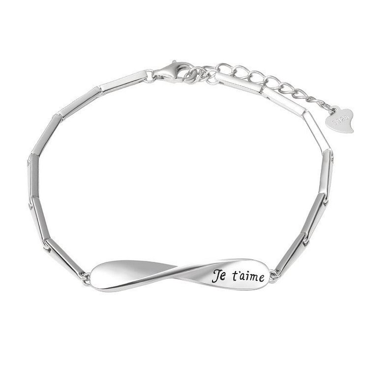 Amore & Infinito Braccialetto per coppia 2 nomi personalizzabili