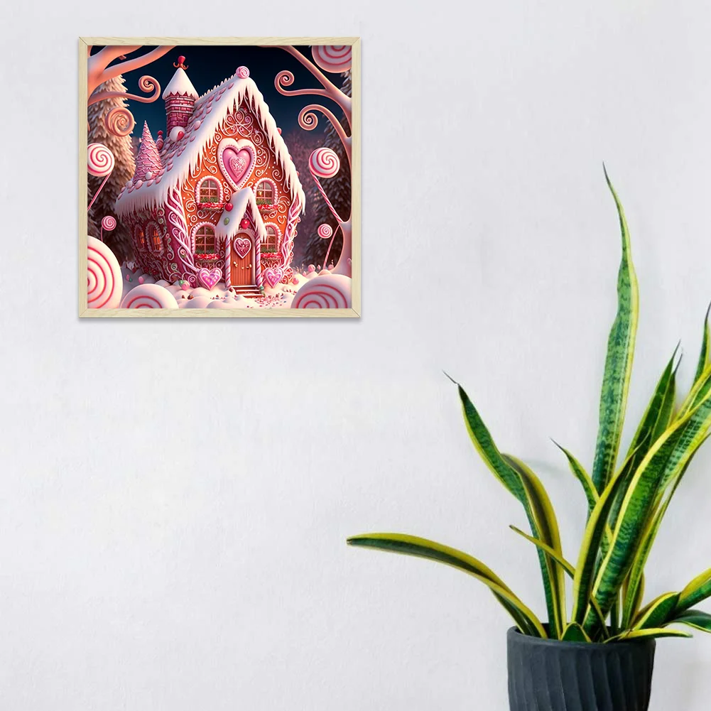Diamond Painting - Full Round Drill - Candy Gingerbread House(40*40cm)