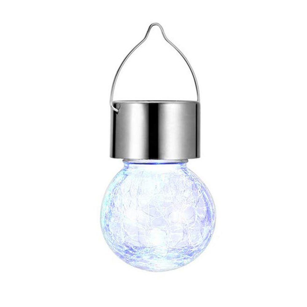 

Solar LED Light Cracked Glass Ball Hanging Lamp Outdoor Garden Decor (RGB), 501 Original