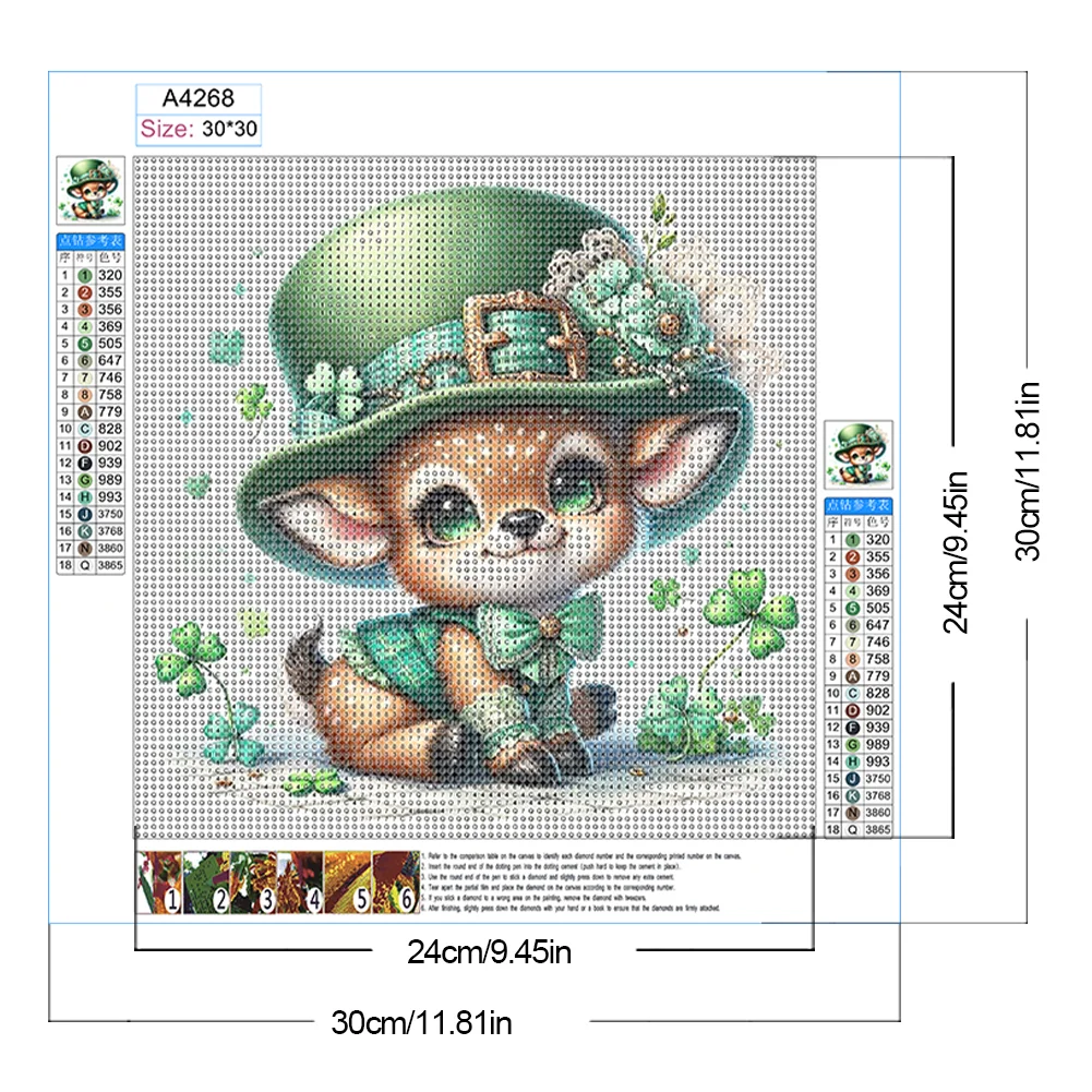 Diamond Painting - Full Round Drill - Lucky Deer(Canvas|30*30cm)