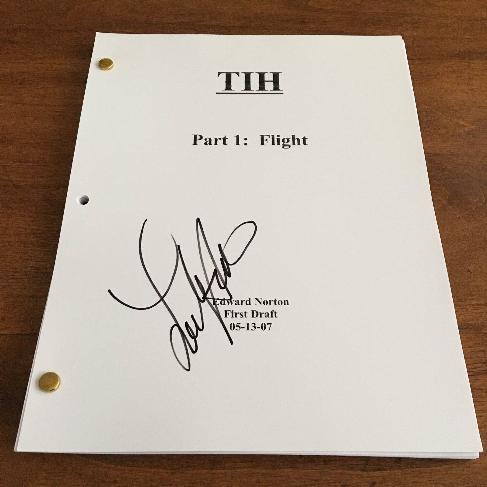 GFA The Incredible Hulk * LOU FERRIGNO * Signed Full Movie Script AD1 COA