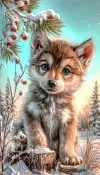 Luxury AB Velvet Diamond Painting Kit - Wolf