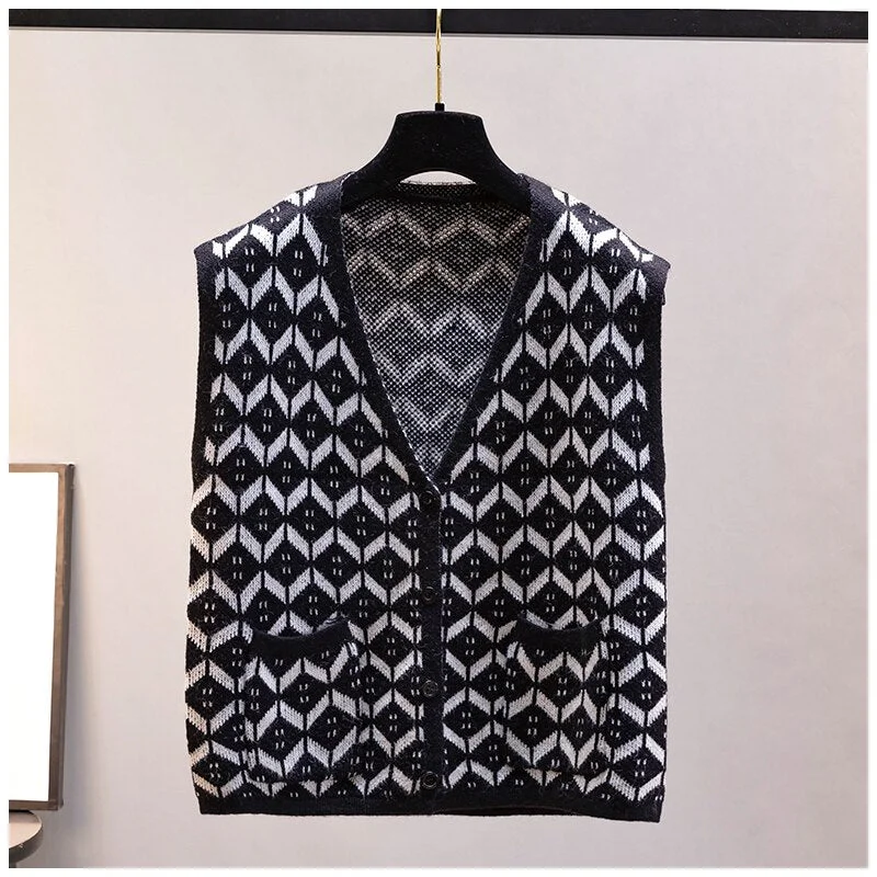 Vest knitting spring and autumn 2021 spring and autumn new women's sweater Korean fashion trendy jacket cardigan