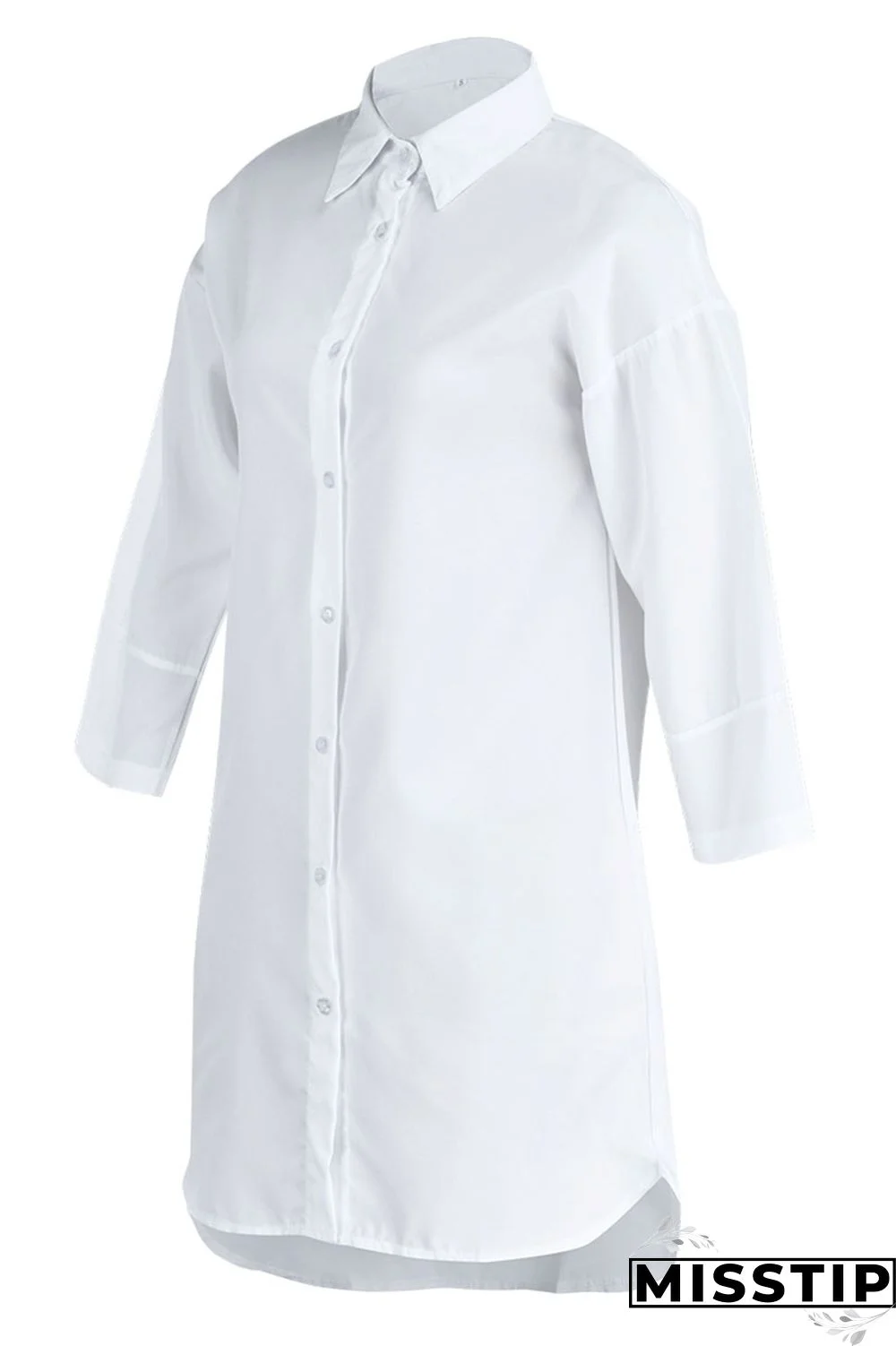 Green Casual Solid Patchwork Buckle Turndown Collar Shirt Dress Dresses