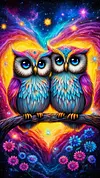 Luxury AB Velvet Diamond Painting Kit - Owl