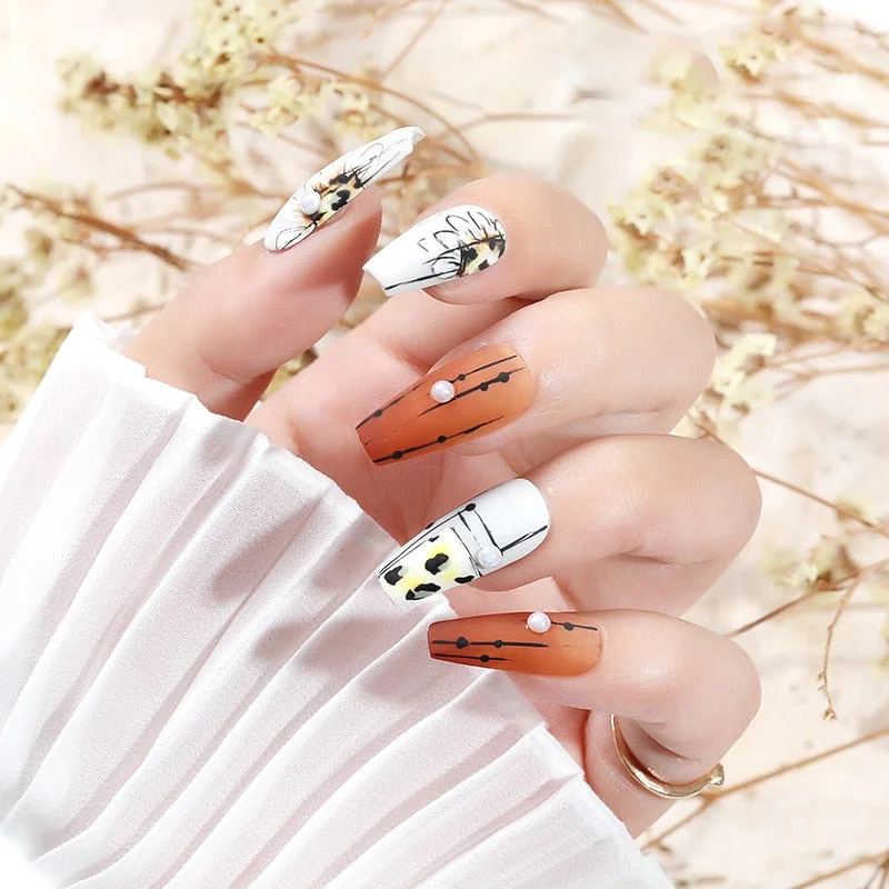 100Pcs False Full Nail Tips Quick Building Mold Tips Nail Dual Forms Finger Extension Nail Art UV extension Easy Find Nail Tools-Nail Inspo