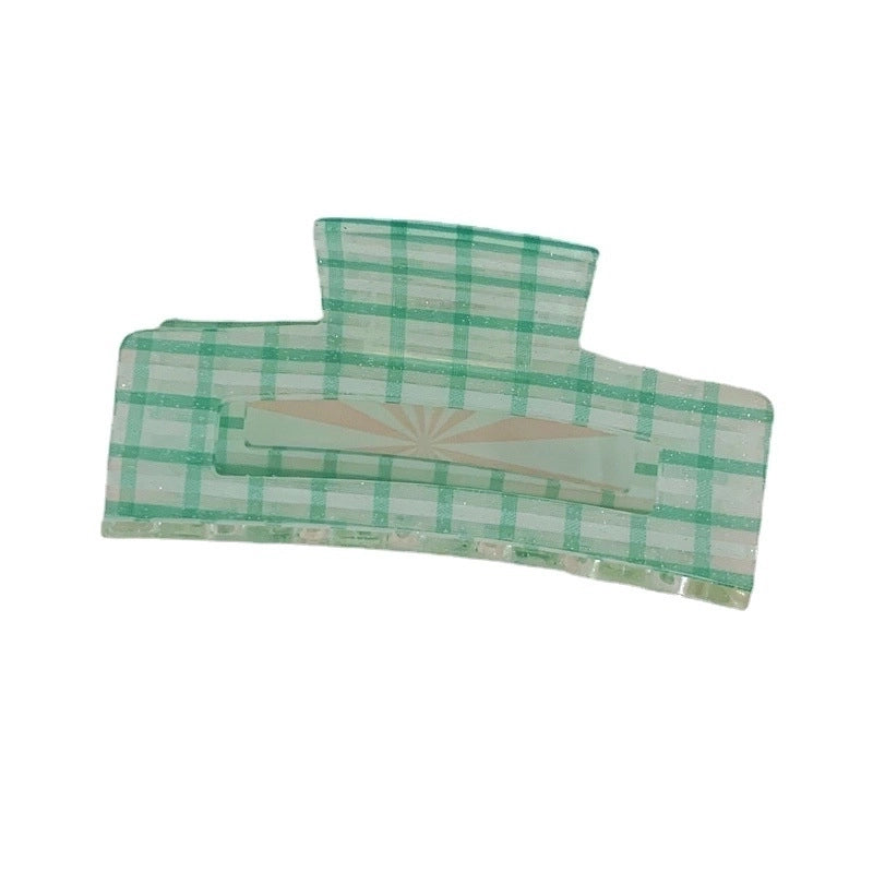 Fashion Plaid Arylic Hollow Out Hair Claws 1 Piece