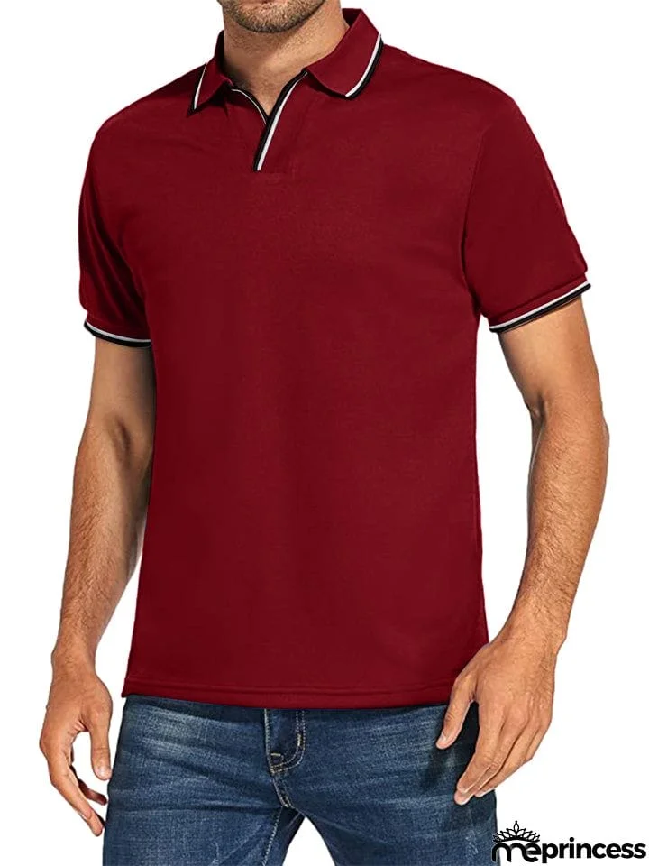 Stylish White Polo Shirt Mens