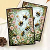 Flower Bee 5D DIY Diamond Art Painting Notebook Kit 50 Pages A5 Rhinestone Art Painting Notebook Kit for Adults Beginners Holiday Birthday Gift