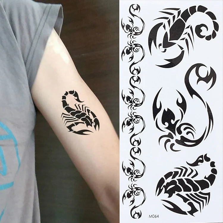 Waterproof Temporary Tattoo sticker 3D Scorpions tattoo Water Transfer fake tattoo flash tattoo for men