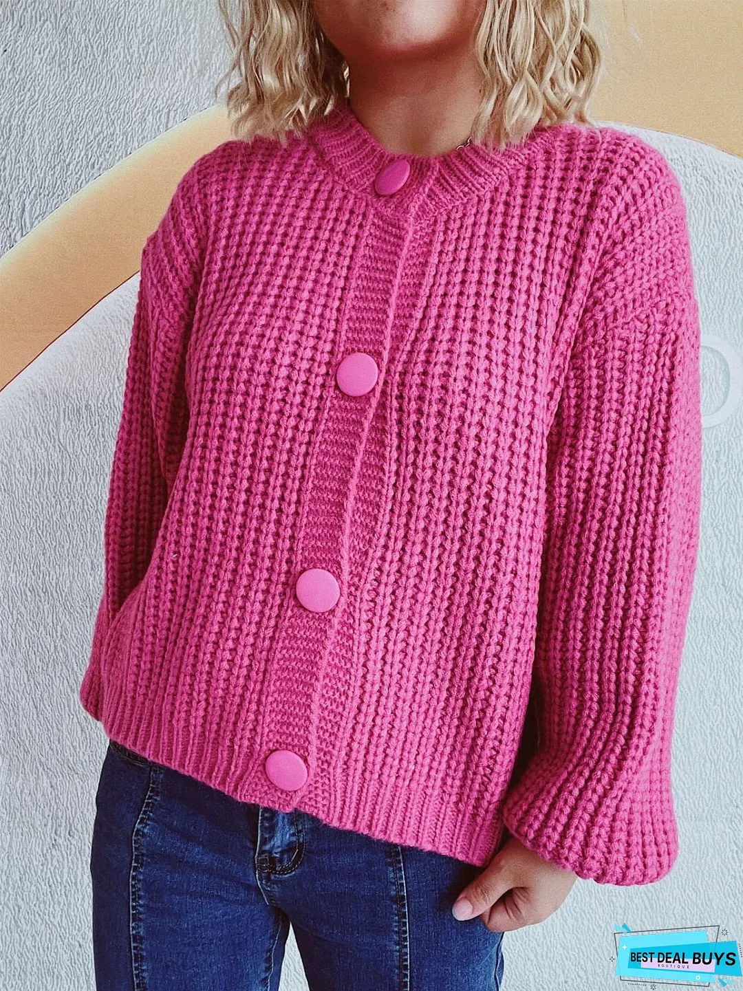 Button Up Long Sleeve Cardigan