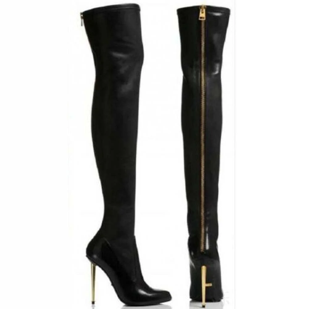 DoraTasia Big Size 34-43 Brand New Lady Thin High Heels Boots Fashion Pointed Toe Thigh High Boots Women Party Sexy Shoes Woman