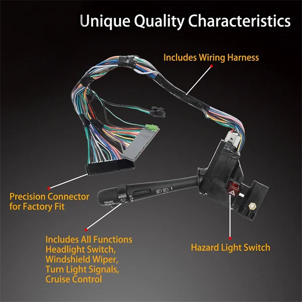 Garlaven Combination Switch for 1999-2002 Chevy Silverado, GMC Yukon & More 26100839, 3441937, Multi-Function