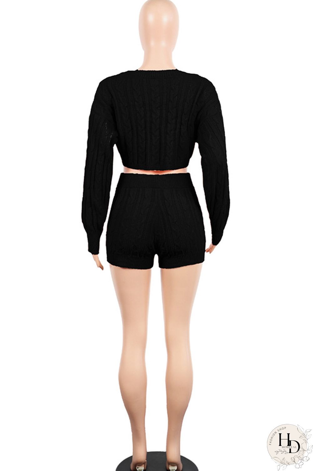 Orange Wool Europe and America Solid Two Piece Suits pencil Long Sleeve Two-Piece Short Set