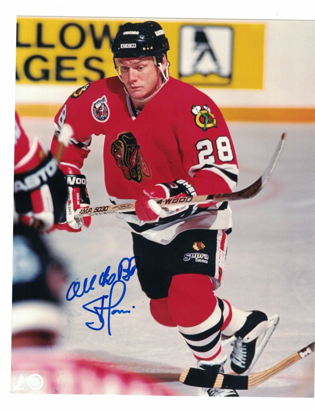 Steve Larmer Chicago Blackhawks Signed 8 x 10