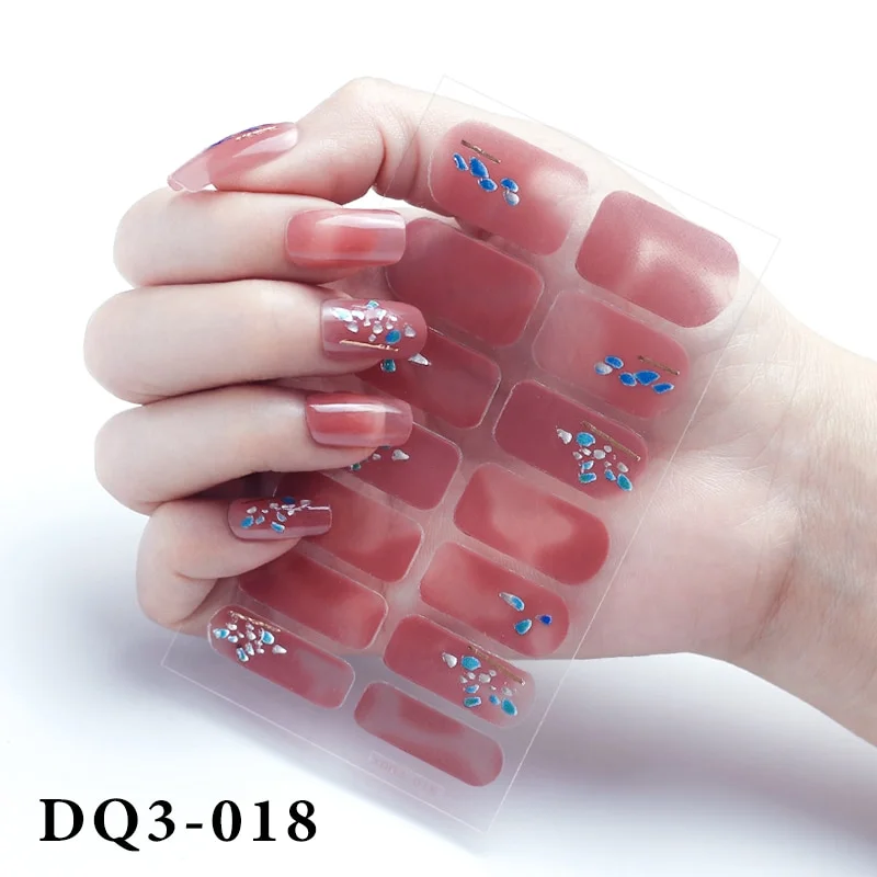Churchf Nail Stickers Fashion Design Nail Polish Stickers Full Cover Nail Decorations for Manicure Self Adhesive Decals for Nails-Nail Inspo