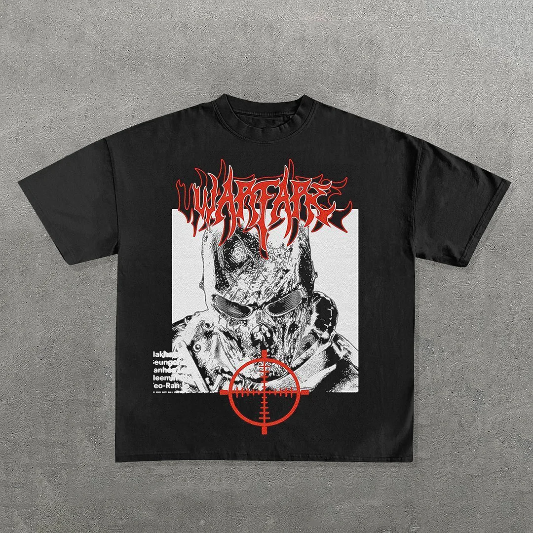 Warfare Print Short Sleeve T-Shirt