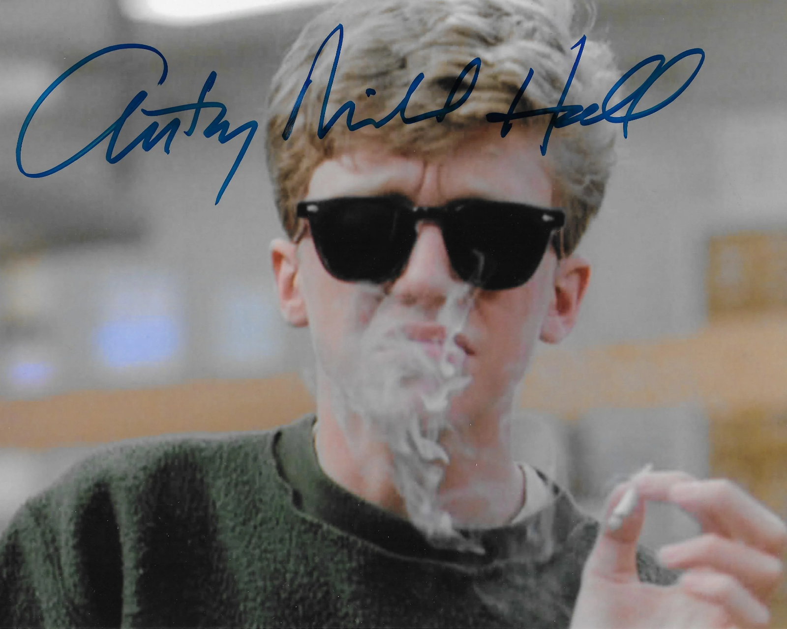 Anthony Michael Hall Breakfast Club Original 8x10 Photo Poster painting 5 signed @HollywoodShow