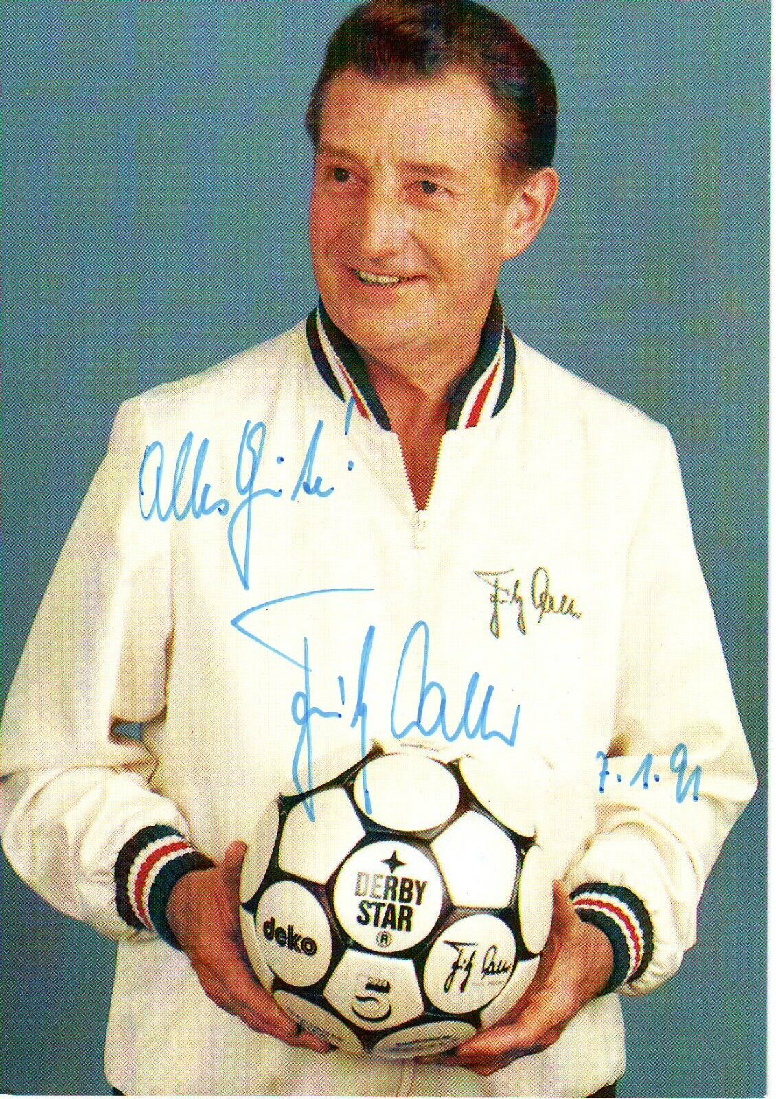 Fritz Walter (10X15) Original Autographed Photo Poster painting