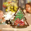 >SALE<Wooden Christmas Table Top Diamond Painting Ornament Kits Xmas Home Decor (G)