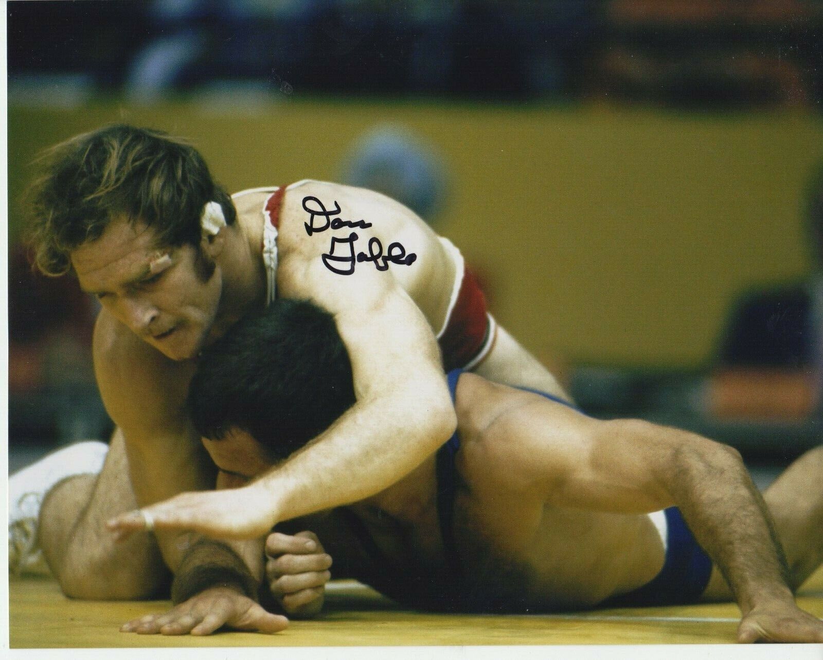 Dan Gable 8x10 Signed Photo Poster painting w/ COA Olympic Wrestling #2
