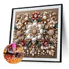 (40*40cm)Pearl Flower - Round Partial AB Drill Diamond Painting
