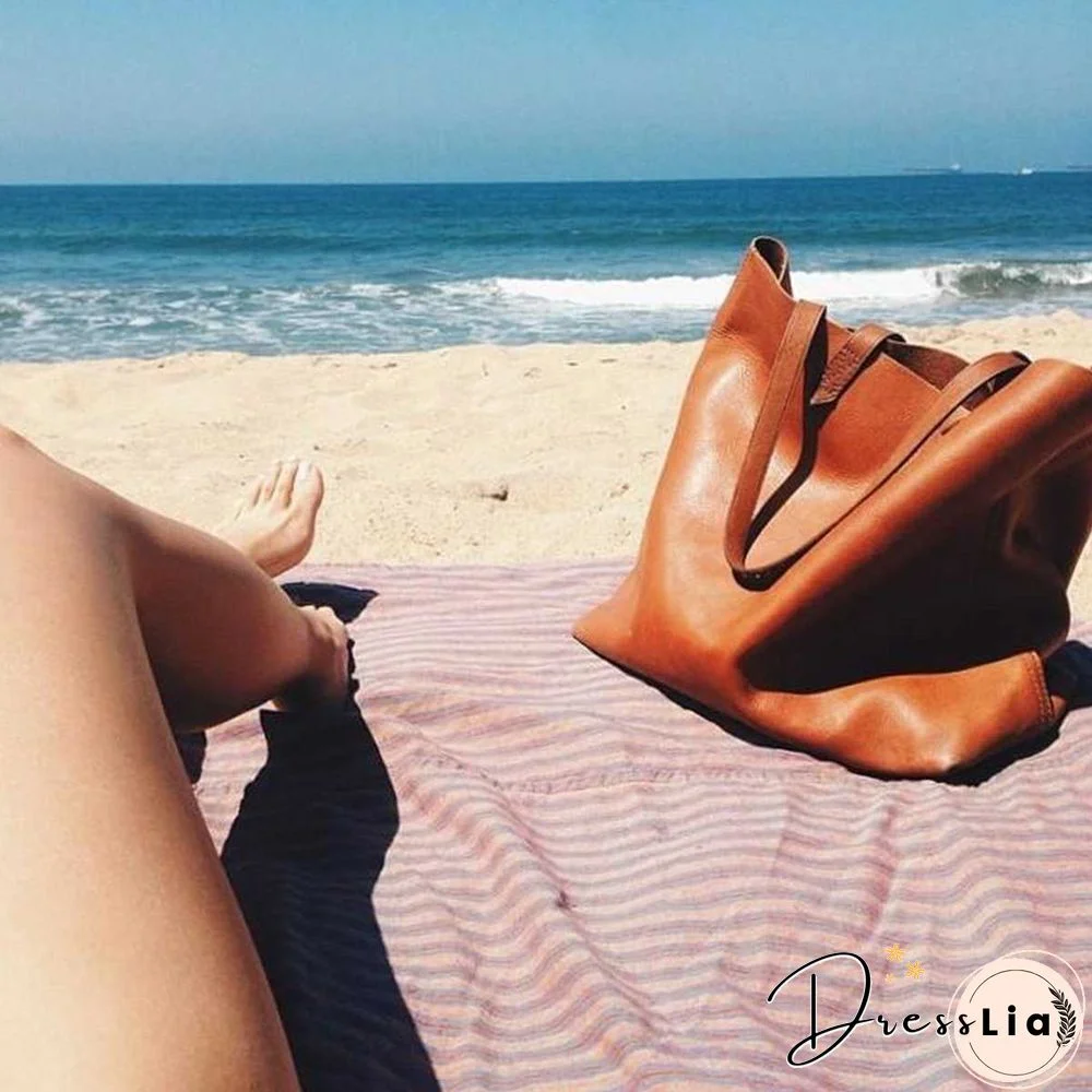 Brown Leather Womens Tote Bags School Handbags