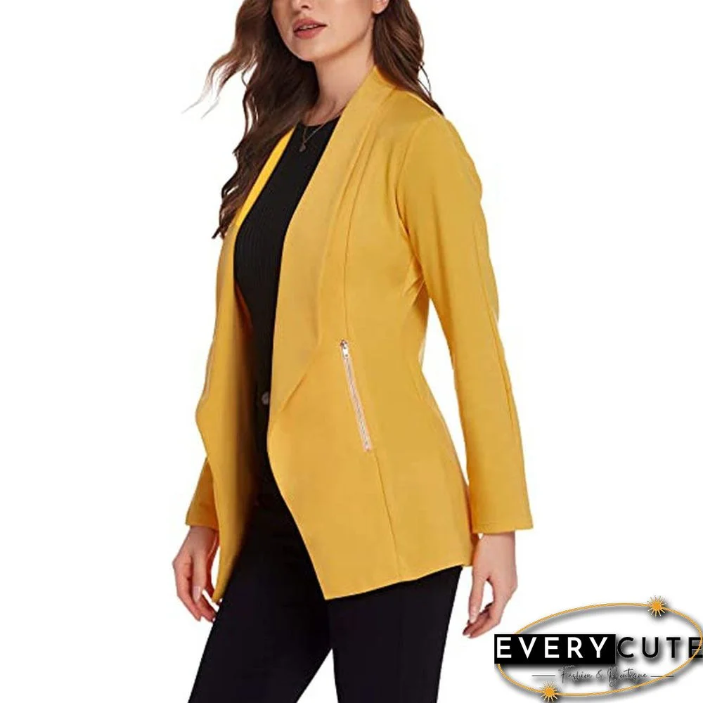 Autumn And Winter Long Sleeve Cardigan Casual Temperament Solid Color Jacket Suit