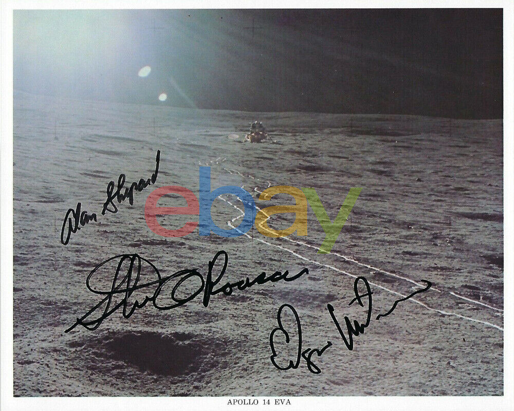 Apollo 14 Full Crew signed 8x10 NASA Autographed Photo Poster painting reprint