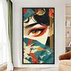 Fan Geisha Full Stamped Cross Stitch 14CT 2-Strand 40x70cm